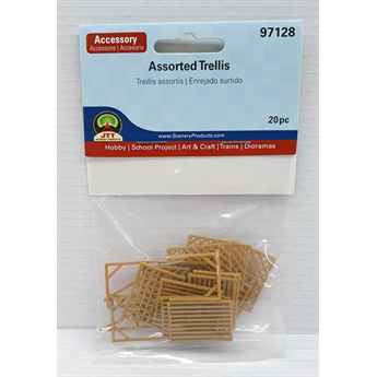 97128  HO/00 SCALE ASSORTED TRELLIS 20/pk