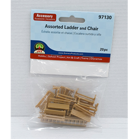 97130  H0/00 ASSORTED BENCHES & LADDERS  20/pk