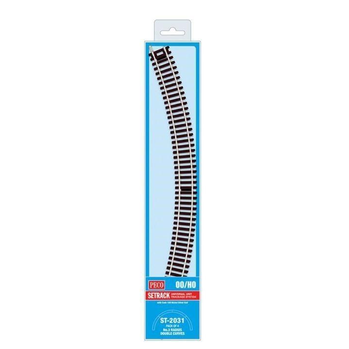 ST-2031 "OO" 3rd RADIUS DOPUBLE CURVE 4 PACK