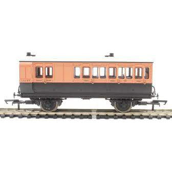 R40110 Hornby LSWR, 4 Wheel Coach, Brake 3rd Class, Fitted Lights, 179 - Era 2