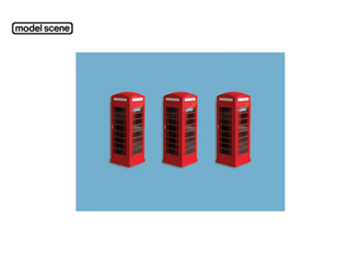MODEL SCENE TELEPHONE BOXES (3) By PECO 'N'