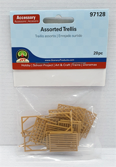 97128  HO/00 SCALE ASSORTED TRELLIS 20/pk