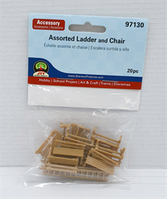 97130  H0/00 ASSORTED BENCHES & LADDERS  20/pk