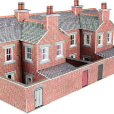 PN176 [N] Low Relief Red Brick Terraced House Backs Kit