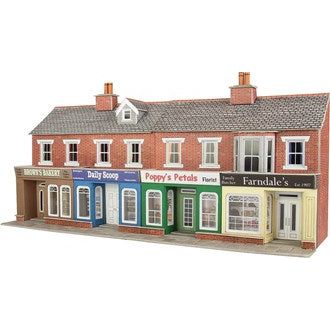 PO272 TERRACED SHOP FRONTS (Low relief Red Brick)