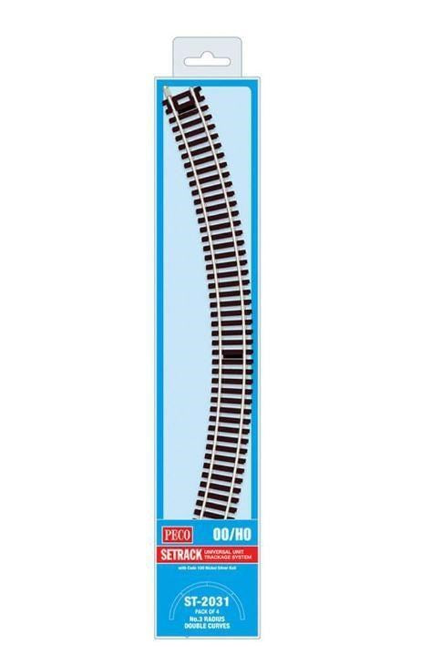 ST-2031 "OO" 3rd RADIUS DOPUBLE CURVE 4 PACK