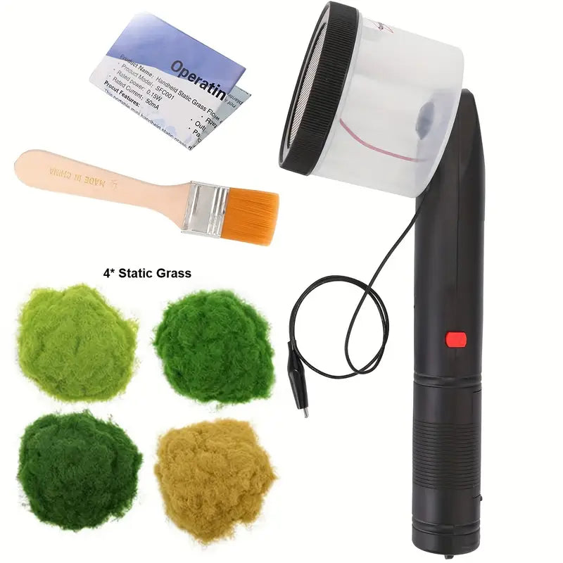 STATIC GRASS APPLICATOR  and 4 BAGS of STATIC GRASS