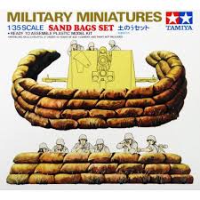 1:35 SCALE SAND BAGS SET 35025 by TAMIYA.