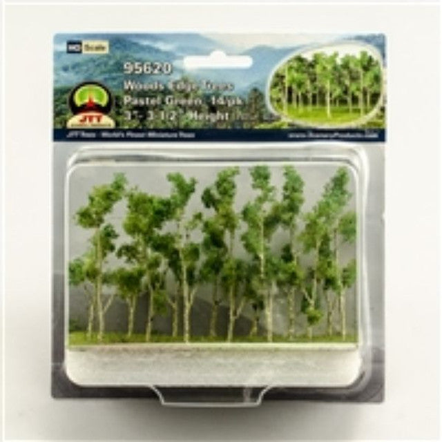 95620  PASTEL GREEN TREES 3" to 3.5" High 14/pk