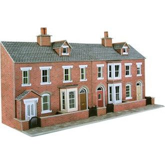 PO274 TERRACED HOUSE FRONTS (Low relief Red Brick)