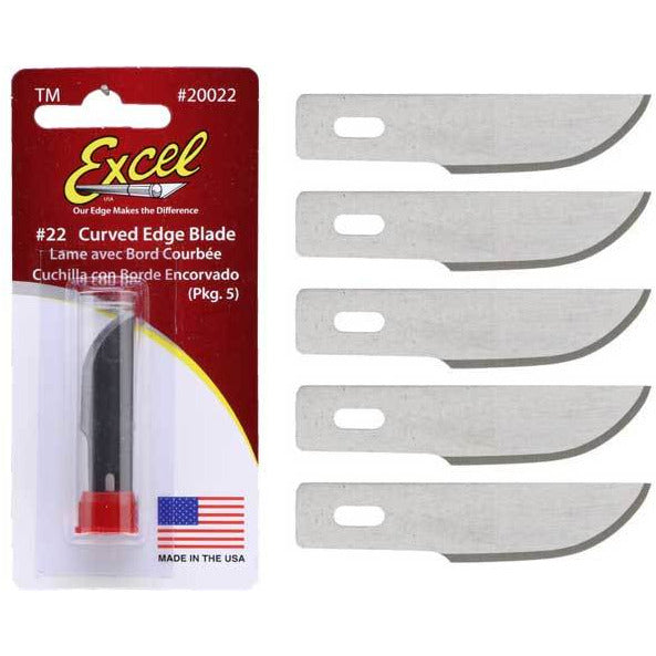 20022 Excel #2 Curved Blades B22 5 Pack