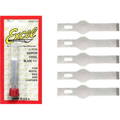 24017A Excel Light Duty Narrow Chisel Blade 5 Pack