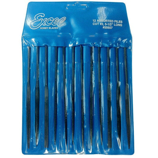 55607 Excel Needle Files Pouch 12 Assorted Pieces