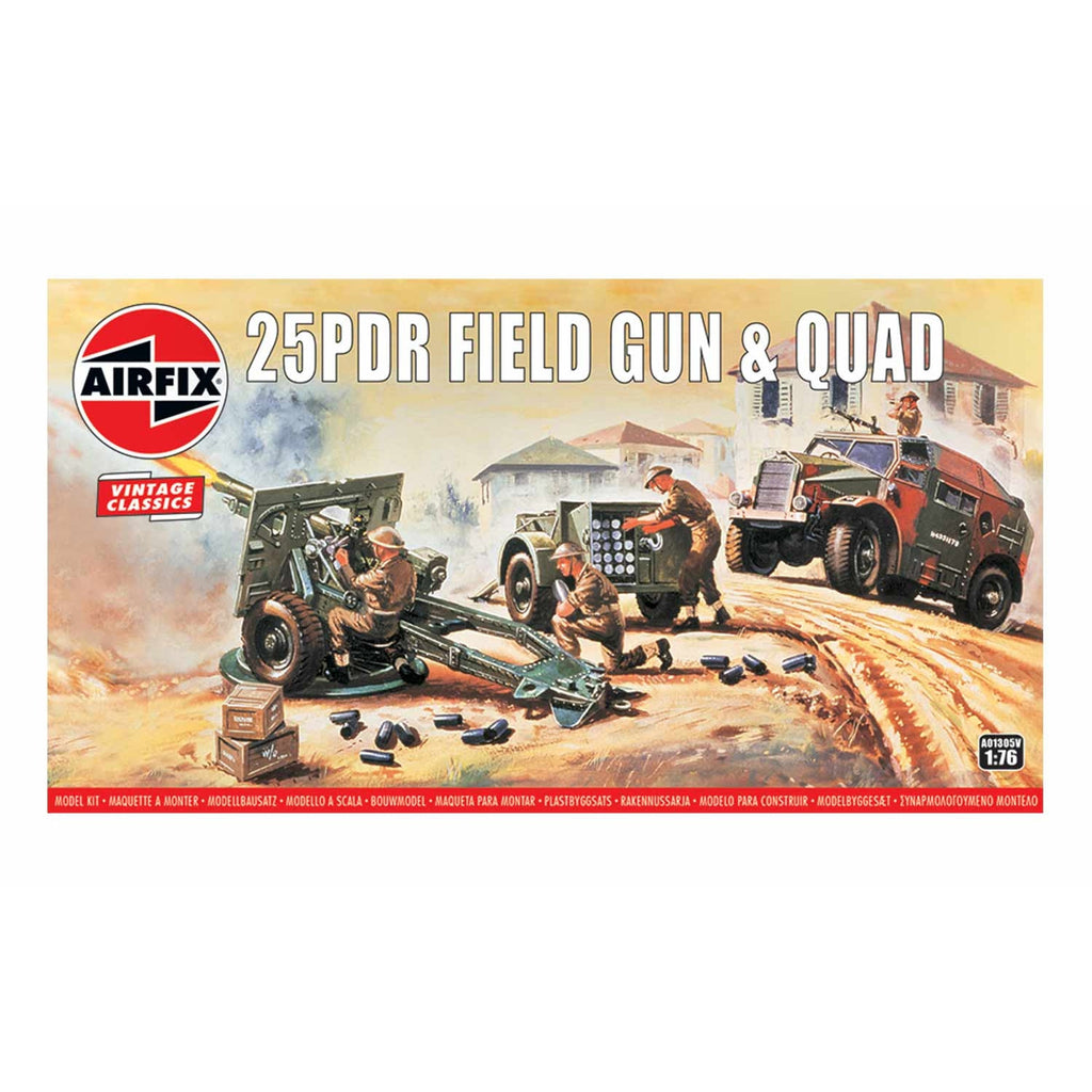 25pdr Field Gun & Quad 1:76