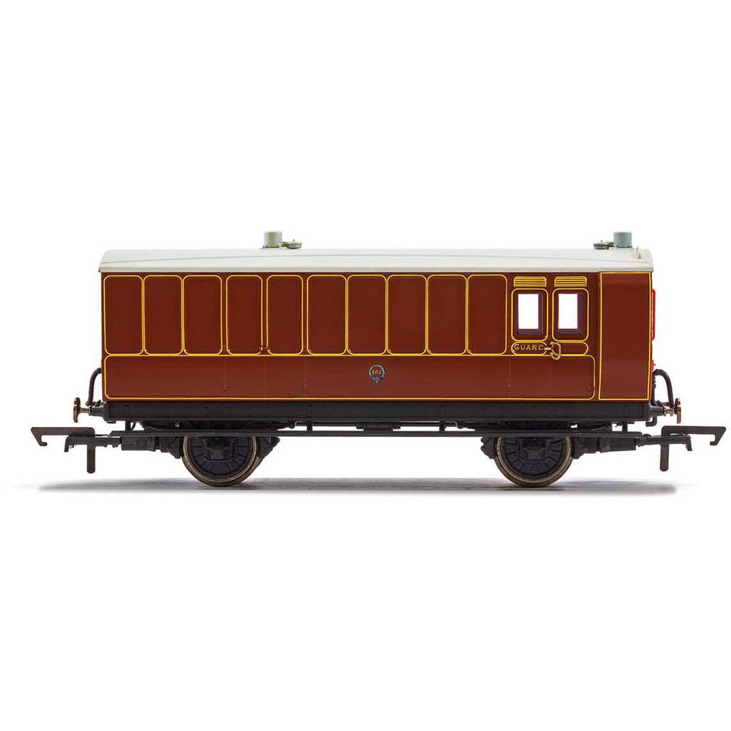 R40072 Hornby LB&SCR, 4 Wheel Coach, Passenger Brake, 102 – Era 2