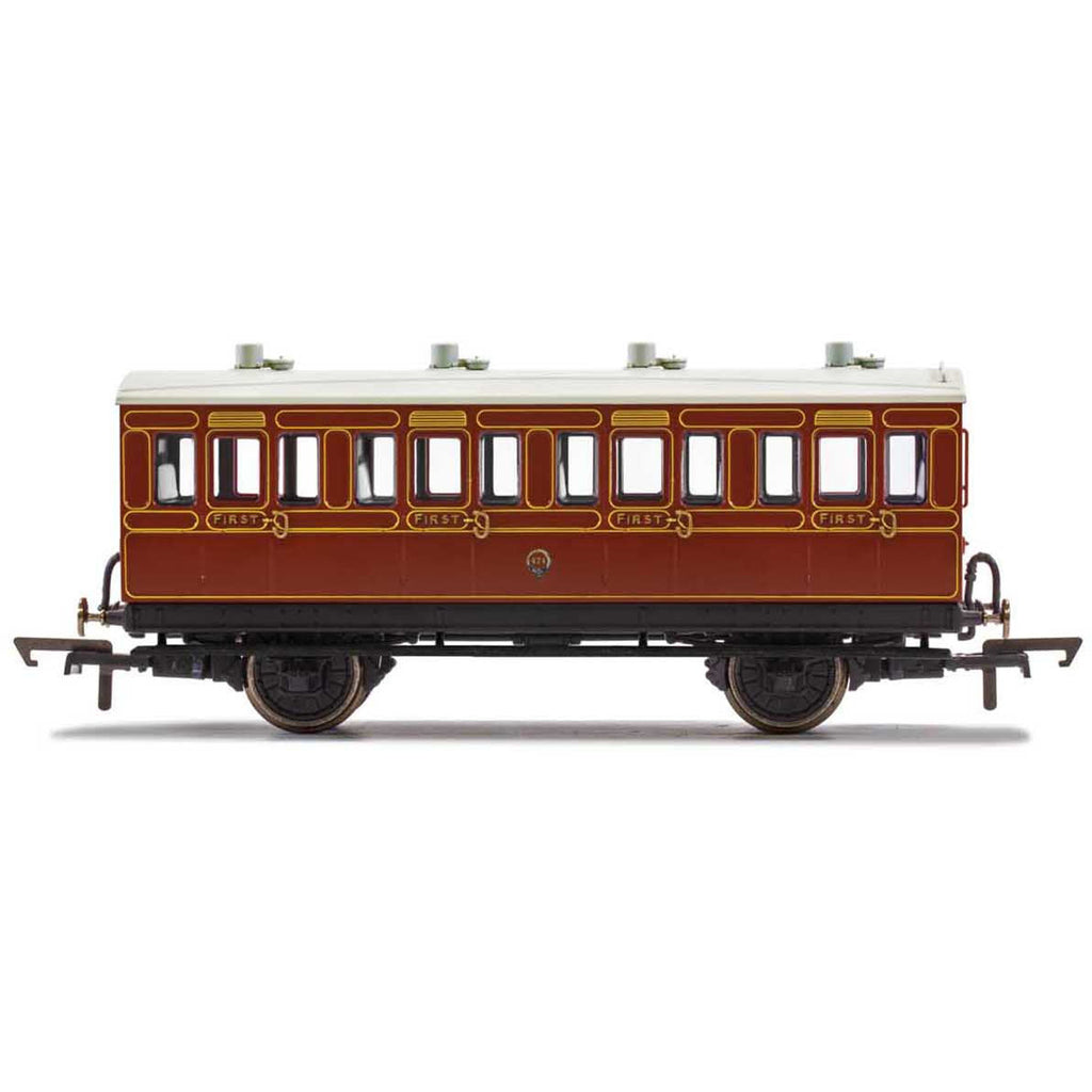 R40115 Hornby LB&SCR, 4 Wheel Coach, 1st Class, Fitted Lights, 474 - Era 2