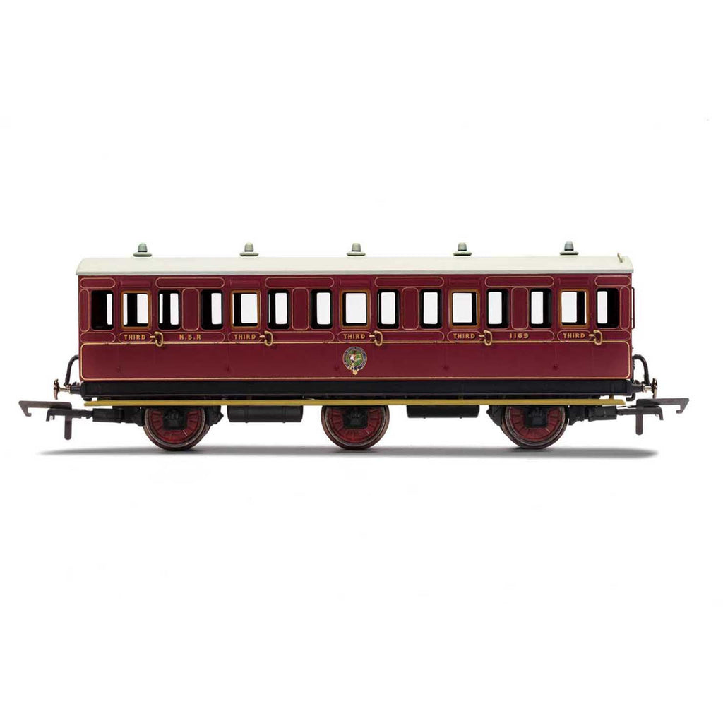 R40136 Hornby NBR, 6 Wheel Coach, 3rd Class, Fitted Lights, 1169 - Era 2